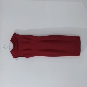 Karen Millen Size 6 red dress knee length textured luxurious dress